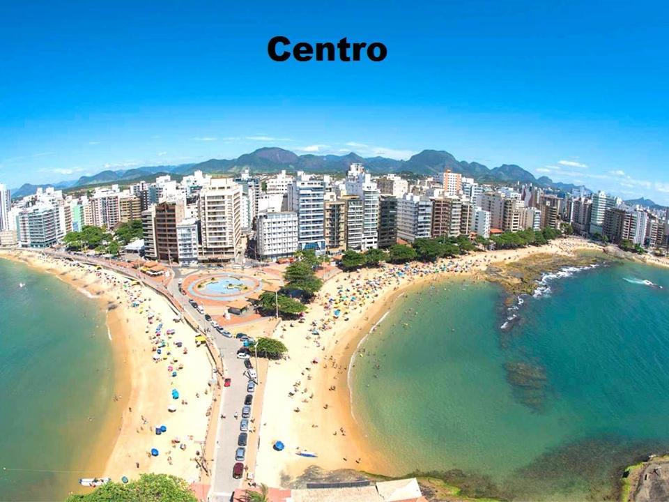 Apartamento Vista Mar 209 - 2 Quartos - Praia Do Morro - Predio Frente Mar - Varanda Com Vista Mar - Elevador - Atravessou A Avenida, Ja Esta Na Praia - Com Garagem - Internet Guarapari Kültér fotó